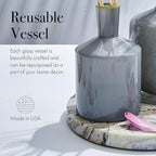 LAFCO New York Classic Reed Diffuser, Sea & Dune - 6 oz - Up to 3 Months Fragrance Life - Reusable Glass Vessel - Natural Wood Reeds - Made in The USA