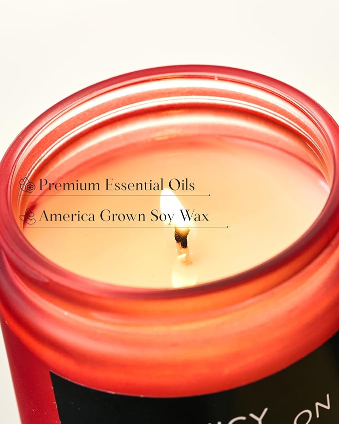 M&SENSE Juicy Watermelon Scented Candle, 7.05oz 50 Hours Clean Non Toxic Natural Soy Wax Long Lasting Candle for Women Men, 2 Wick Fruit Scent Home Fragrance Home Decor for Housewarming Gifts