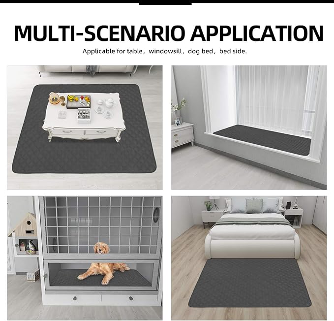 Easy-Going Sectional Couch Covers for Dogs L Shape Sofa Cover Reversible Sofa Slipcover Chaise Lounge Cover Furniture Protector Cover for Pets Dog Cat (42 x 52 inches, Dark Gray/Dark Gray)