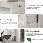 41" Tall White Dresser, Farmhouse 8 Drawers Dressers for Bedroom, Vertical Chest of Drawers for Bedroom Nursery with Metal Handle, Modern Rustic Wood Dresser for Closet, Living Room