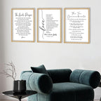 FZMHASLWW Scripture Bible Verse Wall Decor Art 16"×11" Set of 3 Christian Sign Wood Framed Wall Hanging (Wood)