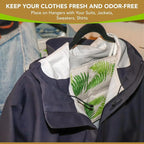 Hanging Bamboo Charcoal Natural Odor Absorber for Clothing, Closets, Wetsuits, Gym Bags & More – Fragrance-Free, Chemical Free, Reusable, Long-Lasting (3-Pack)