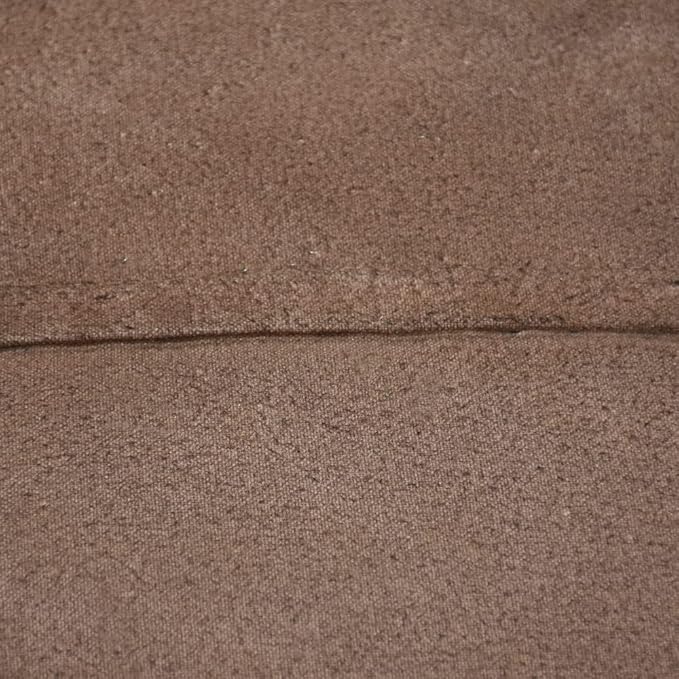 Round Shaped Goat Leather Handmade Eco-Friendly Brown Pouf - 16"x16"x16", Plain Solid, Recycled Foam With Fibre Fill Stuffed, Leather Seating PF12