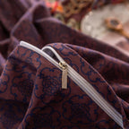 ABREEZE Bohemian Duvet Cover Set Colorful Brown Boho Retro Bedding Set Damask Paisley Cotton Duvet Cover Tribal Reversible Bedding Exotic Style Comforter Cover 3-Piece Queen