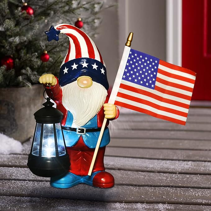 Nacome Solar Gnomes Statues for Garden Decor: Outdoor Sculptures for Clearance Lights for Outside Lawn Ornaments Porch Patio Balcony Yard Home – Birthday Gifts for Mom Grandma Women