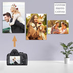 Custom Canvas Prints With Your Photos, Customized Picture On Canvas Print, Personalized Wall Framed Gifts for Family Anniversary Baby Pet Wedding Christmas Graduation Decor for Men/Women 20 x 30in