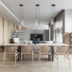 Modern Raindrop Pendant Lights, Black Cluster 2-Light Pendant Lights Kitchen Island, Bronze Bedside Pendant Lighting, Adjustable Suspension Cord for Dining Room,Bathroom,Bedroom,Bulb Included