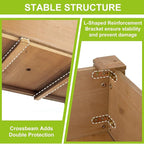 Raised Garden Bed with Legs - Elevated Wooden Planter Box, Durable Fir Wood, Reinforced Frame with Drainage Holes, Liner, and Storage Shelf for Vegetables, Herbs, Flowers, 47" x 23" x 30"