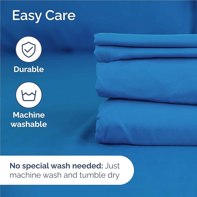 Twin XL Sheets Set 4 Piece - Includes 2 Pillowcases - Bed Sheets Twin XL Size - Soft Hotel Luxury Bedding - Cooling, Comfy & Breathable - 1 Flat & 1 Fitted & 2 Pillowcases w/ Deep Pockets - Royal Blue