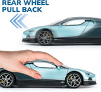 Car Toys for Boys 1 32 Diecast Cars Collectibles Car Model Kit,Metal Toy Car for Boys and Girls,Pull Back Cars with Lights and Sounds,Cars for Kids Ages 3-5（Blue）