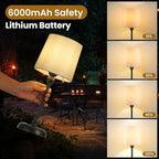 Cordless Small Table Lamp,6000mAh Rechargeable Battery Powered,LED Touch Control Dimmable Bedside Operated Night Table Top,Light for Bedroom/Home/Restaurant/Entryway/Dining/Living Room(Black-High)