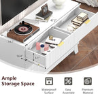 Fluted Dresser for Bedroom,6 Drawer Dresser for Closet,Storage Cabinet and Chest of Drawers with Gold Handle,TV Stand,Storage Organizer for Living Room,Hallway,Entryway,White