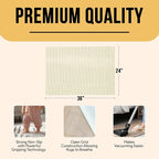Non Slip Area Rug Gripper 2x3 Feet, Rug Gripper for Hardwood Floors, Laminate, Vinyl, Stone & Tile, Anti Slip Area Rug Pad for Under Rugs