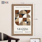 VCK 14x22 Picture Frame 3 Pack - Brown Walnut, Natural Textured Solid Wood Frame, Wall Gallery Frame