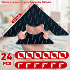 Rug Non Slip Grippers, Reusable Keep Rug Corner Down Tape Pads for Hardwood Floors, Strong Carpet Gripper for Area Rugs, No Damaging for Floor, 24Pcs