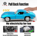1/36 Scale 1963 Chevy Corvette Diecast Cars Models,Pull Back Vehicles Toy Cars,Cars Gifts for Boys Girls