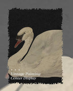 HUARCEY Gold Framed Vintage Wall Art for Living Room, Grace Swan Art Painting Pictures Animal Bathroom Prints Farmhouse Wall Decor Large Canvas Swan Aesthetic Decor for Kitchen Bedroom Zwaan 24"x36"