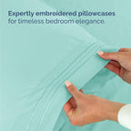 Cal King Size 4 Piece Sheet Set - Comfy Breathable & Cooling Bed Sheets Set - Hotel Luxury Bedding for Women, Men, Kids, Teens, Boys & Girls - Deep Pockets, Soft, Wrinkle Free - Oeko-Tex - Spa Blue