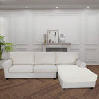 Easy-Going Sectional Couch Covers for Dogs L Shape Sofa Cover Reversible Sofa Slipcover Chaise Lounge Cover Furniture Protector Cover for Pets Dog Cat (42 x 68 inches, Ivory/Ivory)