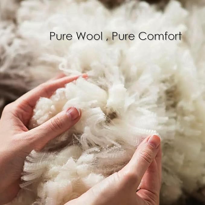 EP Mode Light Weight Wool Comforter for Summer, Purely Natural Duvet Insert, 100% Australian Wool Filling (150GSM, Size Twin)