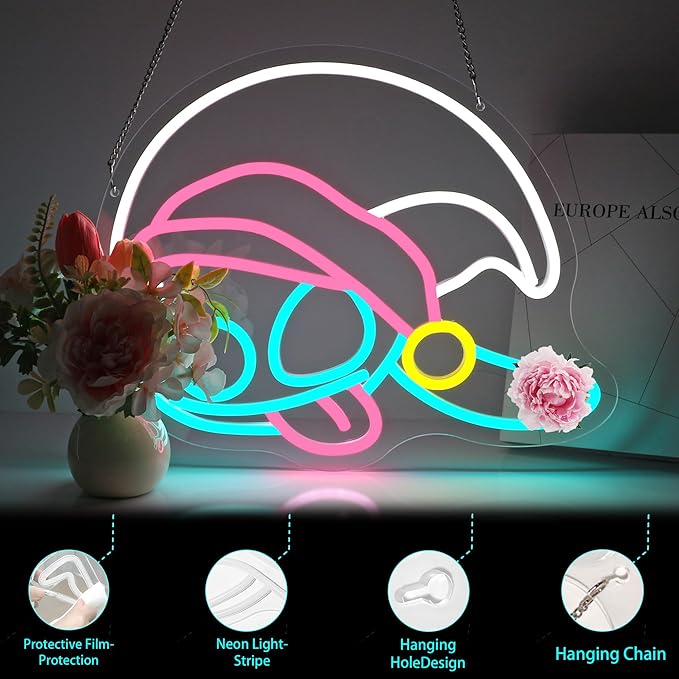 Neon Sign, Neon Signs for Wall Decor Cute LED Signs for Man Cave Game Room Kids Home Decor Bar Beer Sign - USB Powered