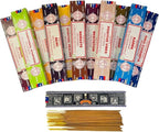 Satya Natural Incense Sticks Assortment – 12 Pack, 15g Each – Hand Rolled in India – Aromatherapy, Meditation, Yoga, Relaxation, Stress Relief, Home Fragrance
