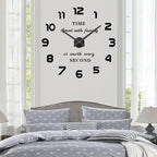 VANGOLD Large Wall Clocks for Living Room Decor, Decorative Wall Clocks Battery Operated (Black Wall Decor)