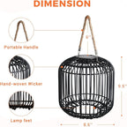 Solar Yard 1-Pack Outdoor Solar Lamp, Water-Resistant Lights for Outside Hanging Lantern Table Lamp Lights Decoration for Garden, Yard, Patio, Porch, Trees, Pathway, Black