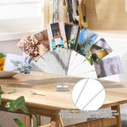 2 Pcs Photo Tree Holder Clip Cube Base,8 - Branch Money Trees Gift Card Holder with Clips,Picture Stand for Christmas Wedding Greeting Birthday Party Gift Silver