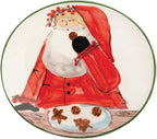 Vietri Old St. Nick Cookie Plate, 8.25"L Handmade Snack/Dessert/Appetizer Dish