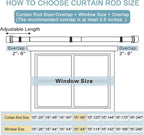 Curtain Rods for Windows 16 to 88 Inches Adjustable Length 1 Inch Diameter Window Curtain Rod with Aluminium Finials, Flash Gold