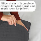 Southshore Fine Living, Inc. Twin Summer Quilts Set, Quilted Grey Bedspread Twin/XL Quilts with Matching Pillow Sham, Soft Microfiber, Lightweight Quilt Coverlet Set, Easy Care, Slate Grey