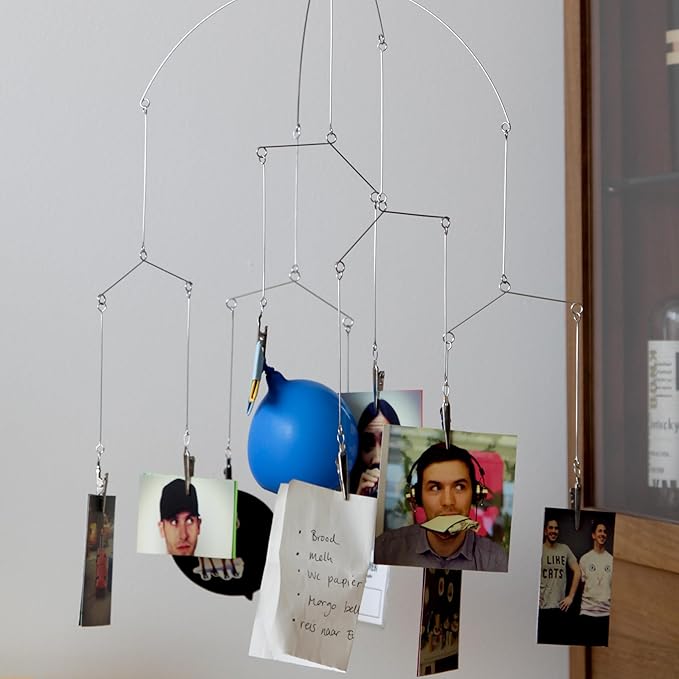 Kikkerland Hanging Photo Display – Picture Collage for Bedroom Decor & Wall Art – Customizable Gift