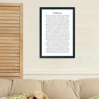 LuZhiQiang Psalm 91 Scripture Wall Art 16"×11" Bible Verse Christian Inspirational Sign Wood Framed Wall Hanging Decor (Black)