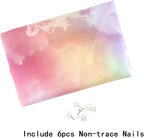 HVEST Rainbow Cloud Tapestry Wall Hanging - Pink Cloud With Glow Sunshine in Pastel Sky, Aesthetic Nature Landscape for Living Room Bedroom Decor, 80x60 Inches