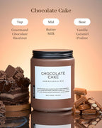 M&SENSE Chocolate Layer Cake Scent Candles, Large 19.4oz Natural Soy Wax 110 Hours Burn Time Clean Non Toxic Scented Classic 2 Wicks Candle for Bedroom Living Room Office