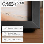 Homeforia 8x12 Picture Frame Black, High End Metal 8 x 12 Poster Frames with Mat 6 by 8 for Photo, 12x8 Frame Matted to 6x8 inch Print, 8by12 Wall or Tabletop Frame, Tempered Glass, Wall Kit, Set of 1