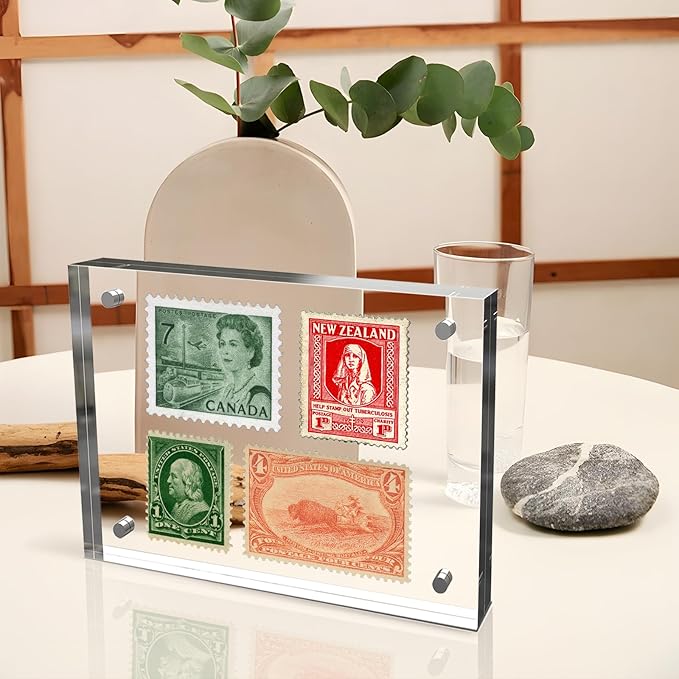 5x7 Inches Acrylic Picture Frames 1 Pack, Double Sided Magnetic Photo Frames,Free Standing on Desk or Table Clear Picture Frames