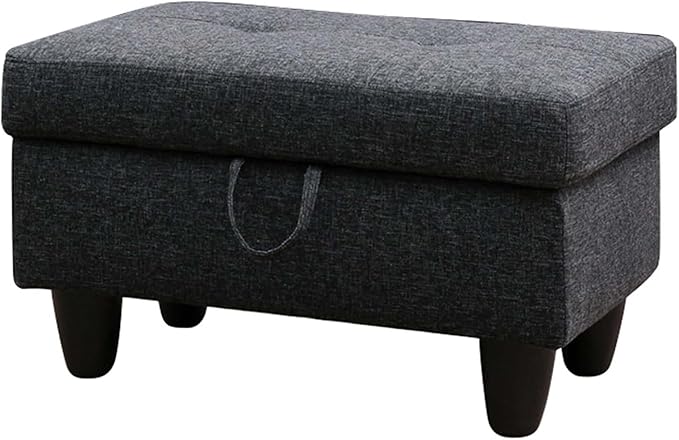Ottoman Rectangular Storage Ottoman Bench, Footrest Stool Footstool with Lid for Living Room, Bedroom, Entryway, Brown, 28.5"x19"x17.5"