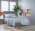 Pure Bamboo Twin XL Sheets, Genuine 100% Organic Viscose Derived from Bamboo Bed Sheet Set, Luxuriously Soft & Cooling, Double Stitching, Lifetime Quality Promise (Twin XL, Glacier)