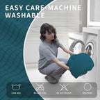 Easy-Going 4 Pieces Oversized Recliner Stretch Sofa Slipcover Sofa Cover Furniture Protector Couch Soft with Elastic Bottom Polyester Spandex Jacquard Fabric Small Checks Peacock Blue,X-Large