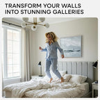 Homeforia 24x24 Silver Picture Frame, High End Metal 24 x 24 Large Square Silver Frames with Mat 20 by 20 inch Photo, 24by24 Thin Poster Frame Matted to 20x20 Print, Tempered Glass, Wall Kit, Set of 1