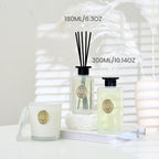 M&SENSE 6.3 oz Large Reed Diffuser Set | Creamy Vanilla Scent Oil Diffuser with Sticks | Hotel Collection Non-Toxic Essential Oil |for Bedroom Bathroom Living Room