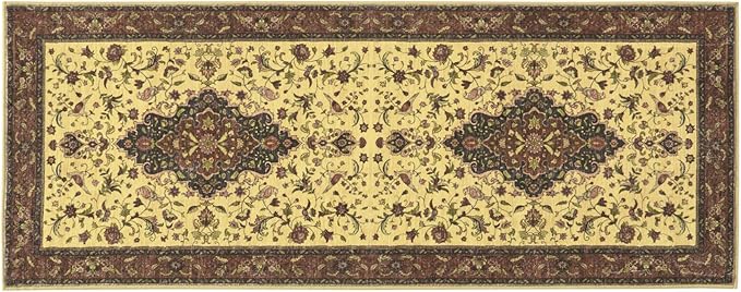 Topllen Runner Rug - 2'x5' Boho Washable Kitchen Rug, Non-Slip Soft Low Pile Rugs Indoor for Entrance Bedroom Bathroom Living Room,Vintage Throw Hallway Carpet Stain Resistance (Red, 2x5ft)