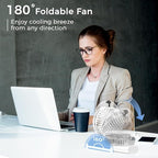 COMLIFE Portable Handheld Misting Fan, 3000mAh Rechargeable Battery Operated, 180° Foldable, Mini Personal Fan with Water Sprayer for Travel, Makeup, Home, Office, Camping, Outdoors