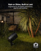 Sunco 6 Pack Garden Tree Flag Lights Outdoor [Luces para Jardin], LED Low Voltage Scope Spotlight with Connectors, 10W, Selectable CCT 2700K/4000K/5000K, 12V-24V, Beam Angle Adjustable, IP65 ETL