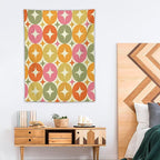 ICMOLYYENLO Abstract Cat Tapestry, Medieval Abstract Atomic Star Cat Vintage Home Wall Hanging Art Tapestry for Bedroom Living Room Dormitory 30x40 Inch