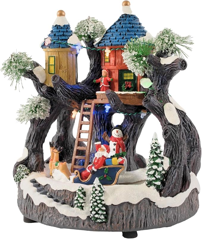 Christmas Village - Light up Tree House