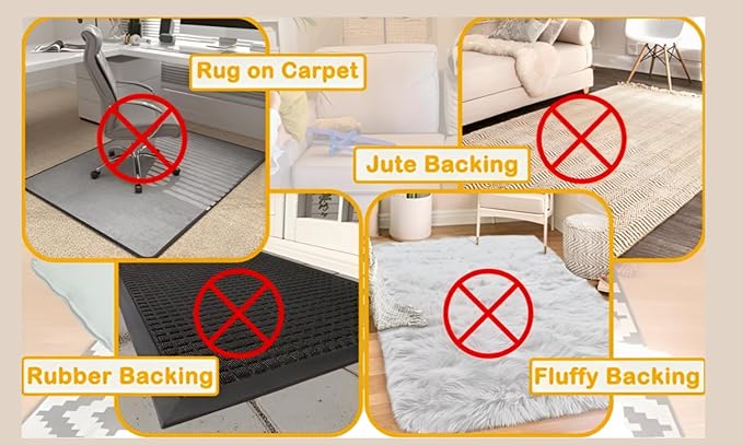 16-Pack Gripper for Rug for Hardwood Floors and Tiles: Double-Sided Reusable Rug Carpet Tape. Anti-Slip Tape Grips Area Rugs, Non-Slip Rug Pads Prevent Sliding, Curling, and Bunching