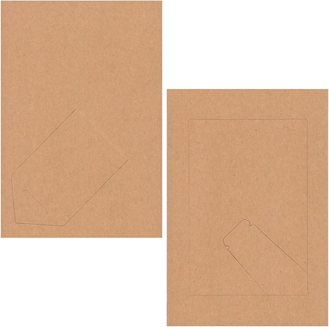 Juvale Brown Paper Frames - 4 x 6 in, 50 Pack, Classic - DIY Photo Frame Kit with Cardboard Easel Back for Tabletop Display & Bulk Craft Projects
